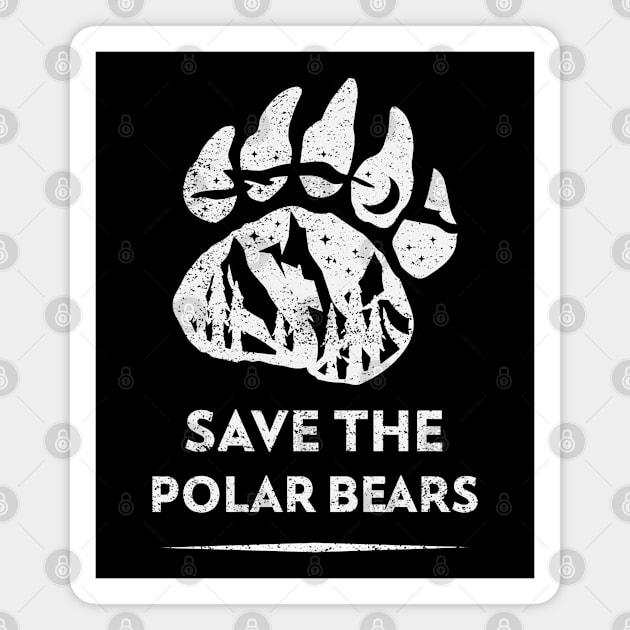 Environmental Awareness Bear's Footprint - Save the Polar Bears Vintage Magnet by Inspire Enclave